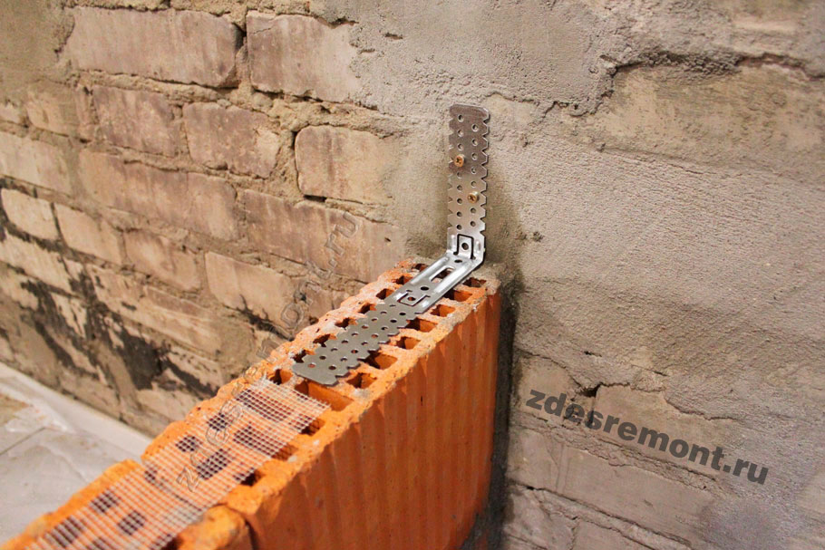 Перегородка из керамических блоков в квартире крепление к стене